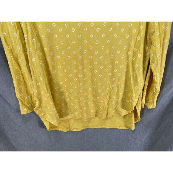Old Navy Shirt Womens Small Yellow Polka‎ Dot Long Sleeve Pullover Top Ladies. - Picture 3 of 8